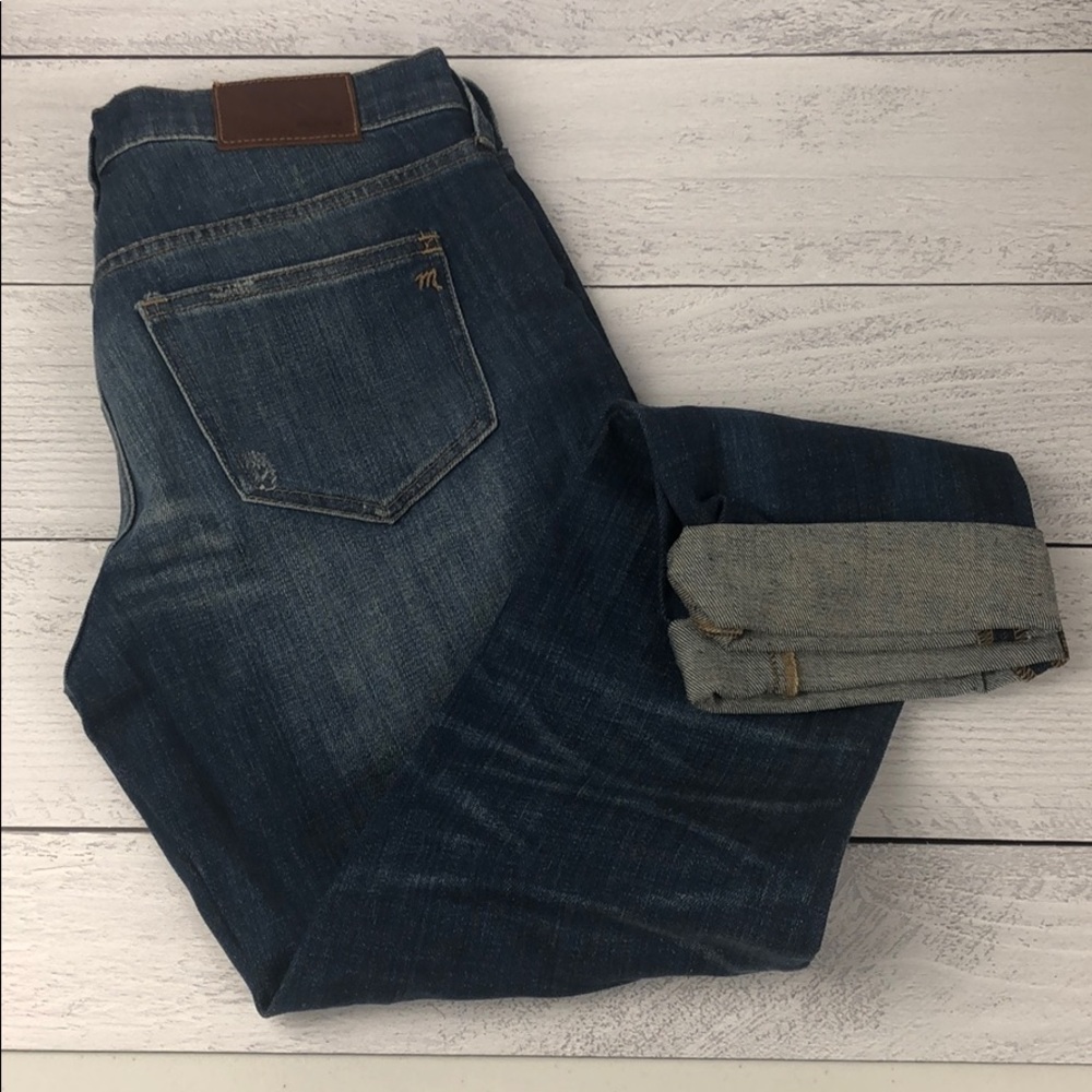 Madewell cropped “slim boyfriend” jeans